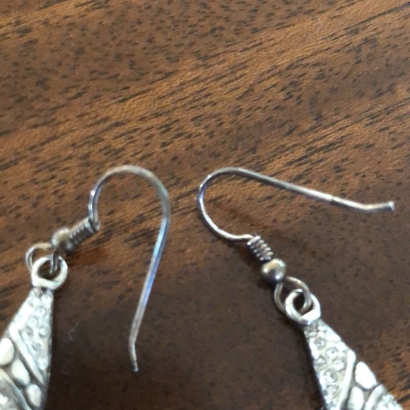 Brighton pave Swarovski crystal teardrop dangle earrings - Picture 7 of 11